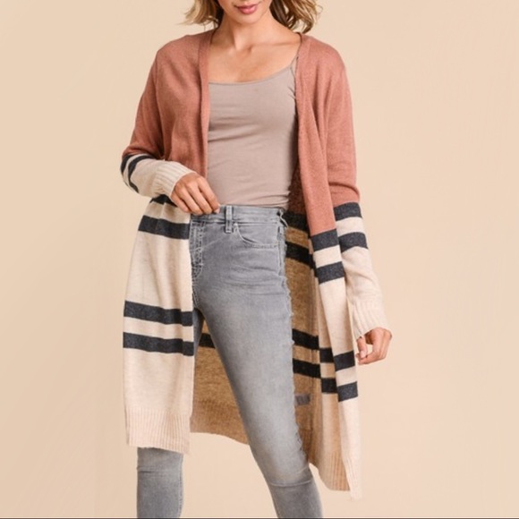 Angora Cardigan, Fuzzy Cozy Loose Knit Cardigan - Picture 3 of 8